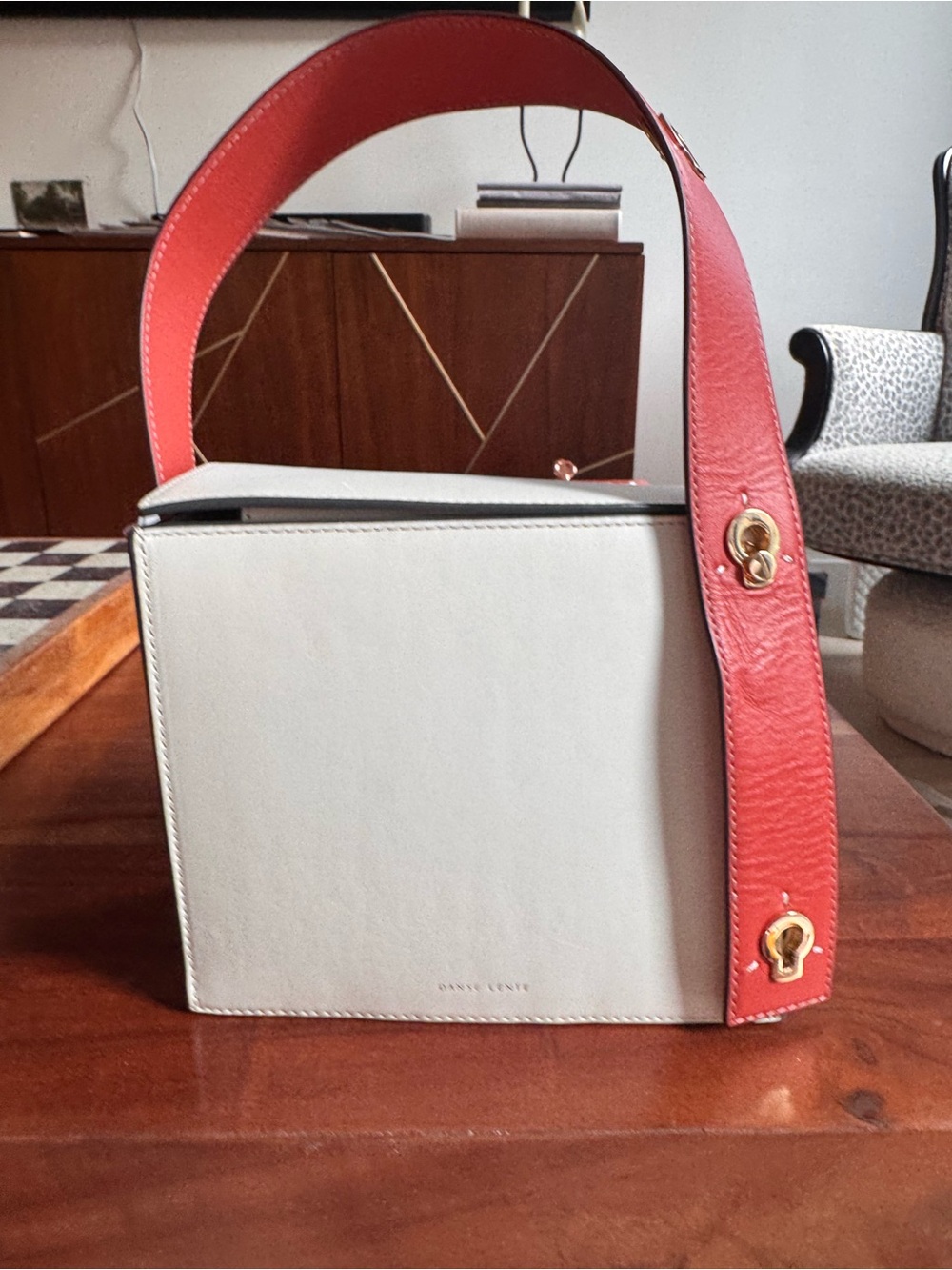 Danse Lente Zoe Box Bag with Gold Hardware